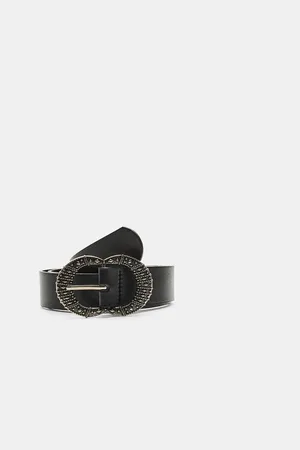 Stradivarius Cinturón doble hebilla grabada 80