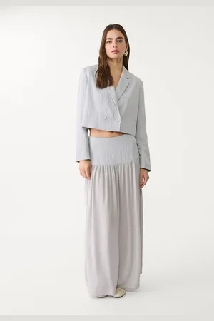 Stradivarius Falda combinada fluida midi 24