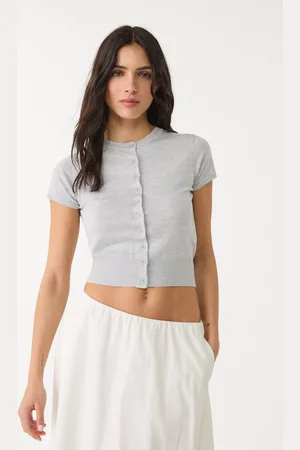 Stradivarius Top punto botones manga corta 24