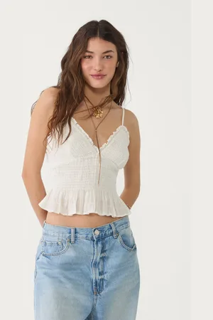 Stradivarius Top ajustado volantes 24