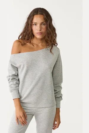 Stradivarius Sudadera hombro descubierto tacto suave 26