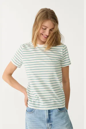 Stradivarius Camiseta básica regular fit cuello redondo rayas 24