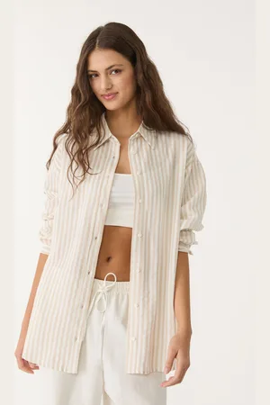 Stradivarius Camisa con lino 26