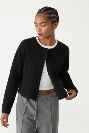 Stradivarius Chaqueta punto rib botones 24