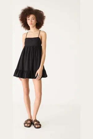 Stradivarius Vestido fluido corto popelín 32