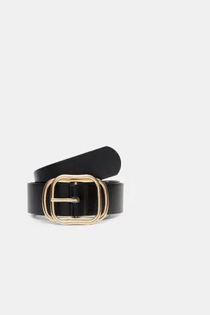 Stradivarius Cinturón hebilla superpuesta 80