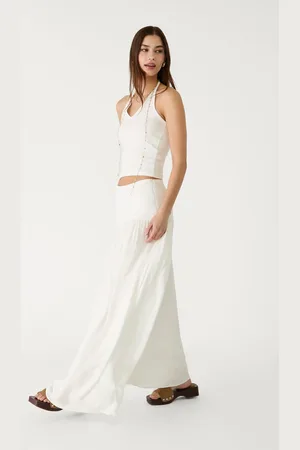 Stradivarius Falda combinada fluida midi 26