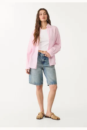 Stradivarius Camisa con lino 32