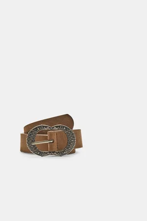 Stradivarius Cinturón doble hebilla grabada 80