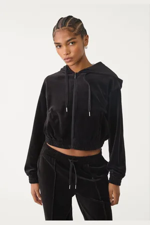 Stradivarius Sudadera capucha terciopelo 30