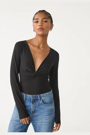 Stradivarius Body escote pico frunce 24