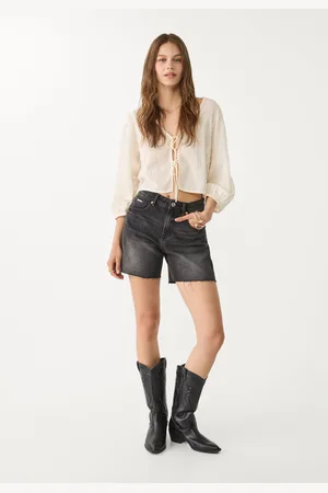 Stradivarius D93 Short denim longline 34