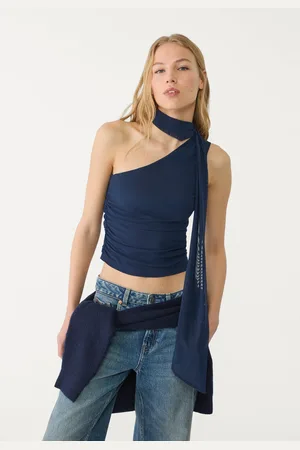 Stradivarius Top asimétrico tul pañuelo 28
