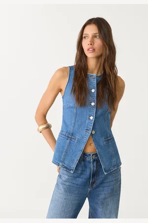 Stradivarius Top denim botones 24