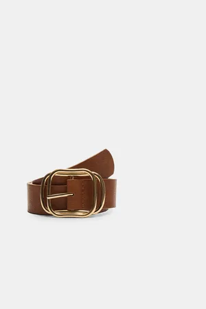 Stradivarius Cinturón hebilla superpuesta 90