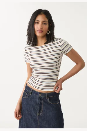 Stradivarius Camiseta básica slim fit rayas 26
