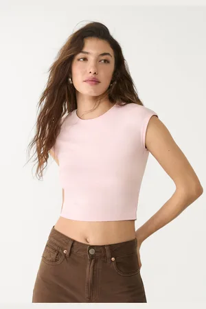 Stradivarius Camiseta básica ajustada crop 32