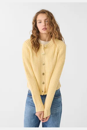 Stradivarius Chaqueta de punto botones dorados 30