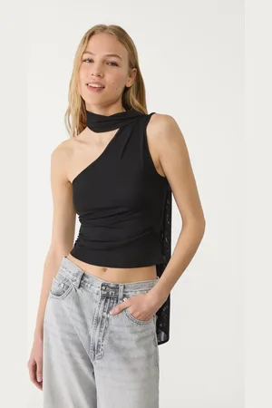 Stradivarius Top asimétrico tul pañuelo 28