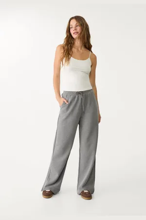 Stradivarius Pantalón palazzo tacto suave 32
