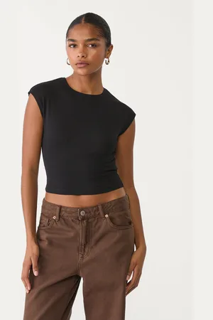 Stradivarius Camiseta básica ajustada crop 24