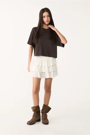 Stradivarius Camiseta oversize crop 32