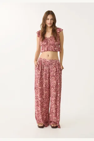 Stradivarius Pantalón fluido palazzo estampado 26