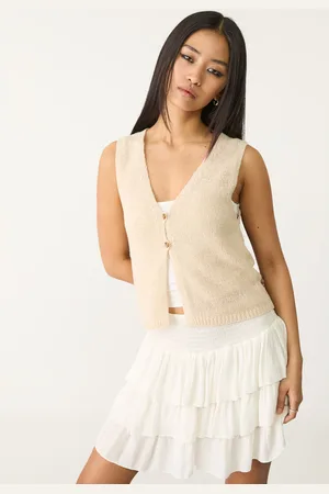 Stradivarius Chaleco punto botones 30