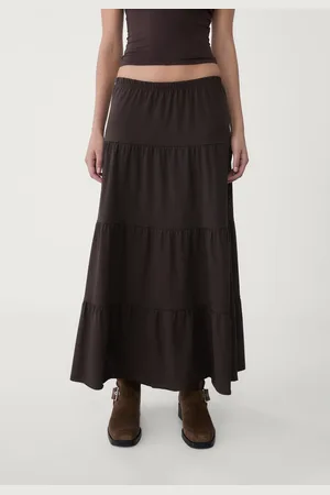 Stradivarius Falda fluida larga punto 28