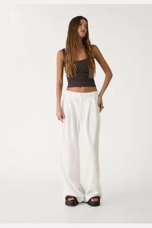 Stradivarius Pantalón vestir wide leg pinzas 32