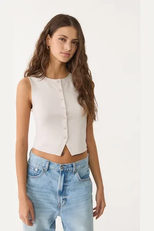 Stradivarius Camiseta básica botones 30