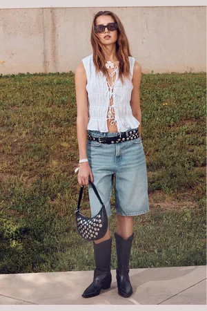 Stradivarius D95 Jort bermuda denim 24