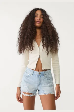Stradivarius D75 Short denim rotos 22