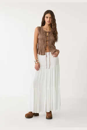 Stradivarius Falda midi boho 30