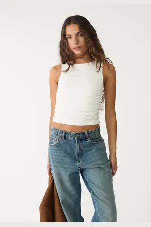 Stradivarius Camiseta poliamida drapeado 28