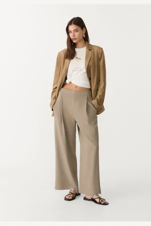 Stradivarius Pantalón culotte vestir pinzas 24
