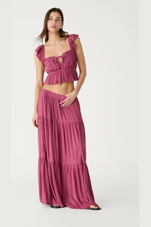 Stradivarius Falda midi boho 24