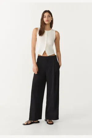 Stradivarius Pantalón culotte vestir pinzas 24