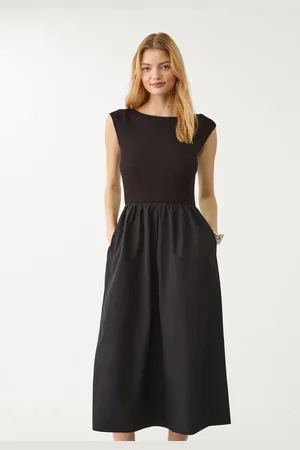 Stradivarius Vestido midi combinado 28