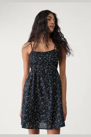 Stradivarius Vestido fluido corto frunce 32
