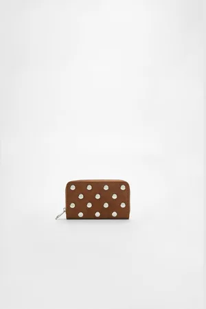Stradivarius Monedero cremallera tachas OS