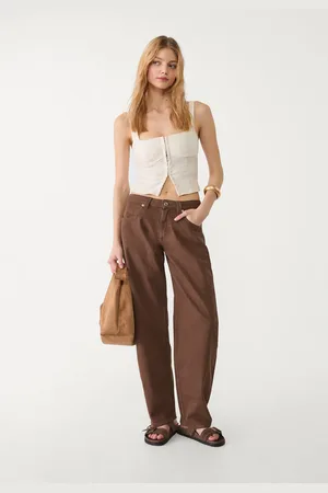 Stradivarius Jeans barrel baggy balloon efecto lavado 28