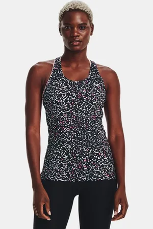 Under Armour Playera sin mangas HeatGear® Racer Print para mujer