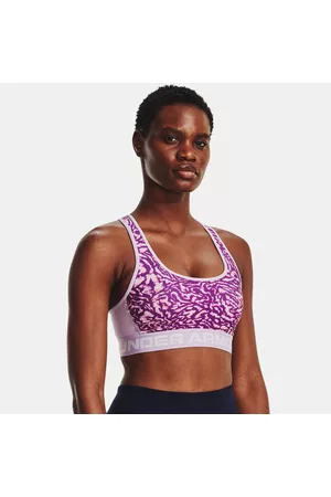 Under Armour Bra deportivo medio Armour® Crossback estampado para mujer