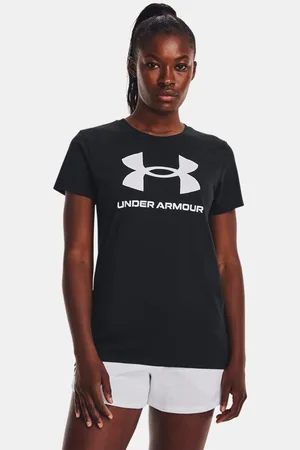 Camiseta Under Armour con estampado Live Sportstyle, manga corta, cuello  redondo, para mujer
