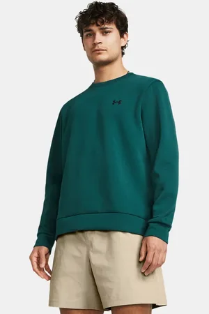 Under Armour Playera de cuello redondo UA Unstoppable Fleece para hombre
