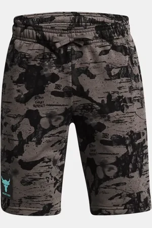 Under Armour Shorts Project Rock Terry estampados para niño