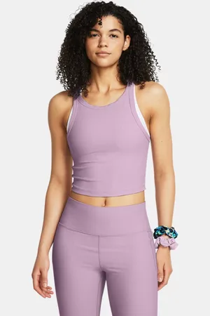 Under Armour Playera corta sin mangas UA Meridian Rib para mujer