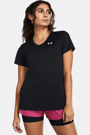Under Armour Playera de manga corta UA Tech™ con cuello en V para mujer