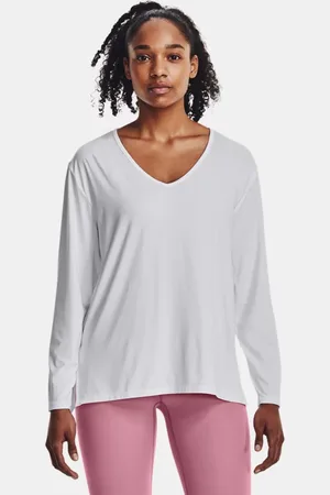 Under Armour Playera manga larga UA Meridian Longline para mujer
